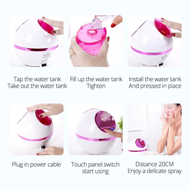 Термальный крутой пароход для лица, распылитель, паровой увлажнитель, машина для очистки пор, увлажняющая маска, устройство для ухода за лицом Partner