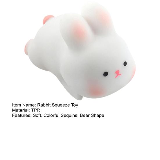 Игрушка-сквиши в виде кролика, забавная, маленькая, мягкая, из ТПР, быстро восстанавливающая форму, для снятия стресса, милое животное, кролик, фиджет, игрушка-сквиши, детские товары