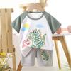 Children's Casual Short-sleeved Summer Cotton T-shirt Set for Boys and Girls