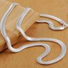 New 925 Sterling Silver 16 /18 /20 /22 /24 Inch 6mm Flat Snake Chain Necklace For Woman Man Fashion Wedding Party Charm Jewelry