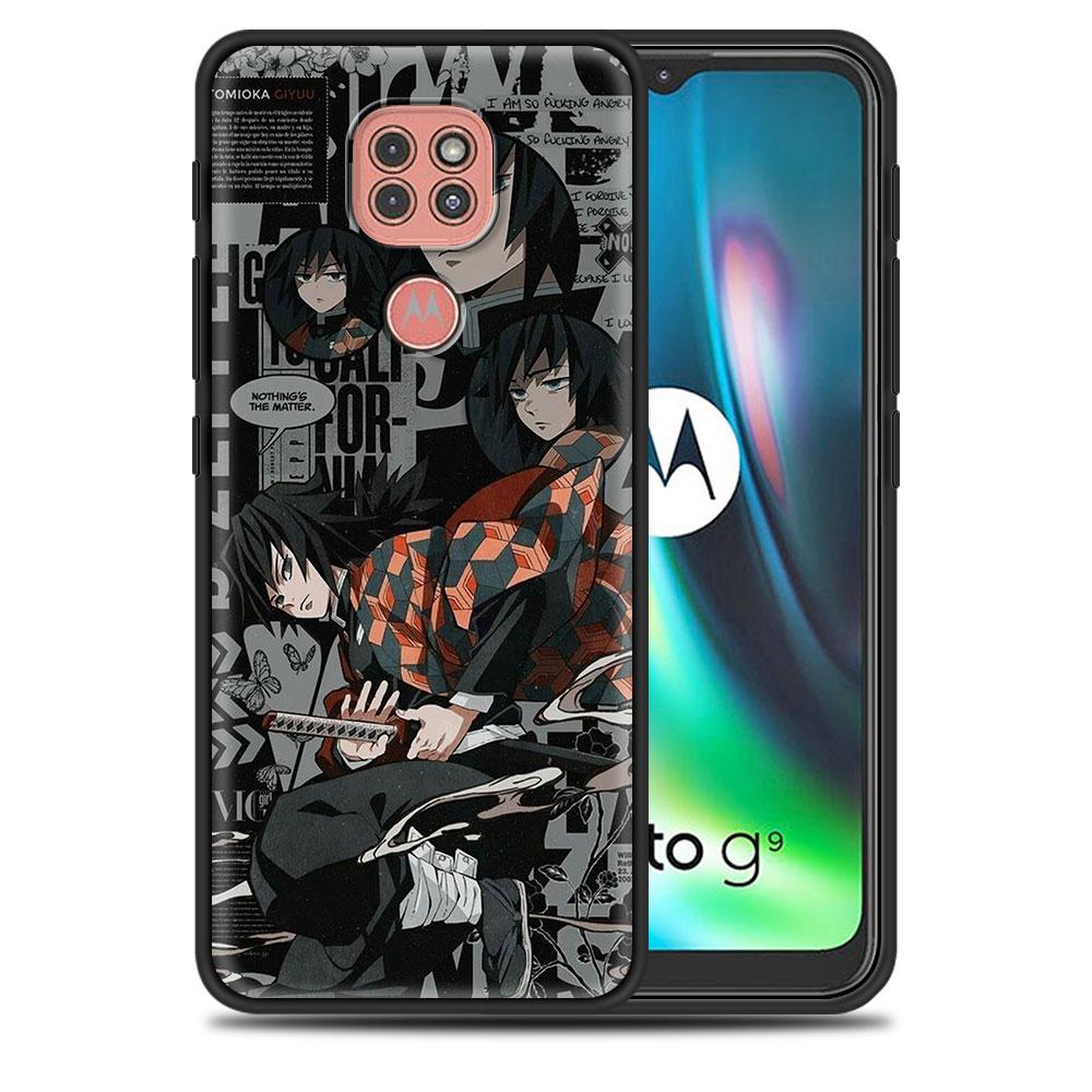 Чехол для телефона Motorola Moto G9 Play One Fusion Plus G8 Power G Stylus Hyper E7 Edge Lite, черный чехол в стиле аниме «Убийца демонов»