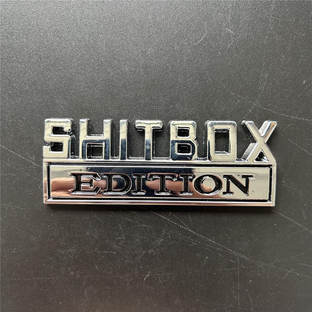 3D SHITBOX Edition Emblem ABS Car Badge Car Tail Trunk Side Body Stickers Vehicle Sticker Decal For Cars Trucks S