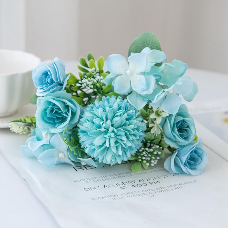 2/4pcs Artificial Rose chrysanthemum Silk Bouquet Flowers Bridal Wedding outdoor garden arch Decor Home Room Garland Accessories