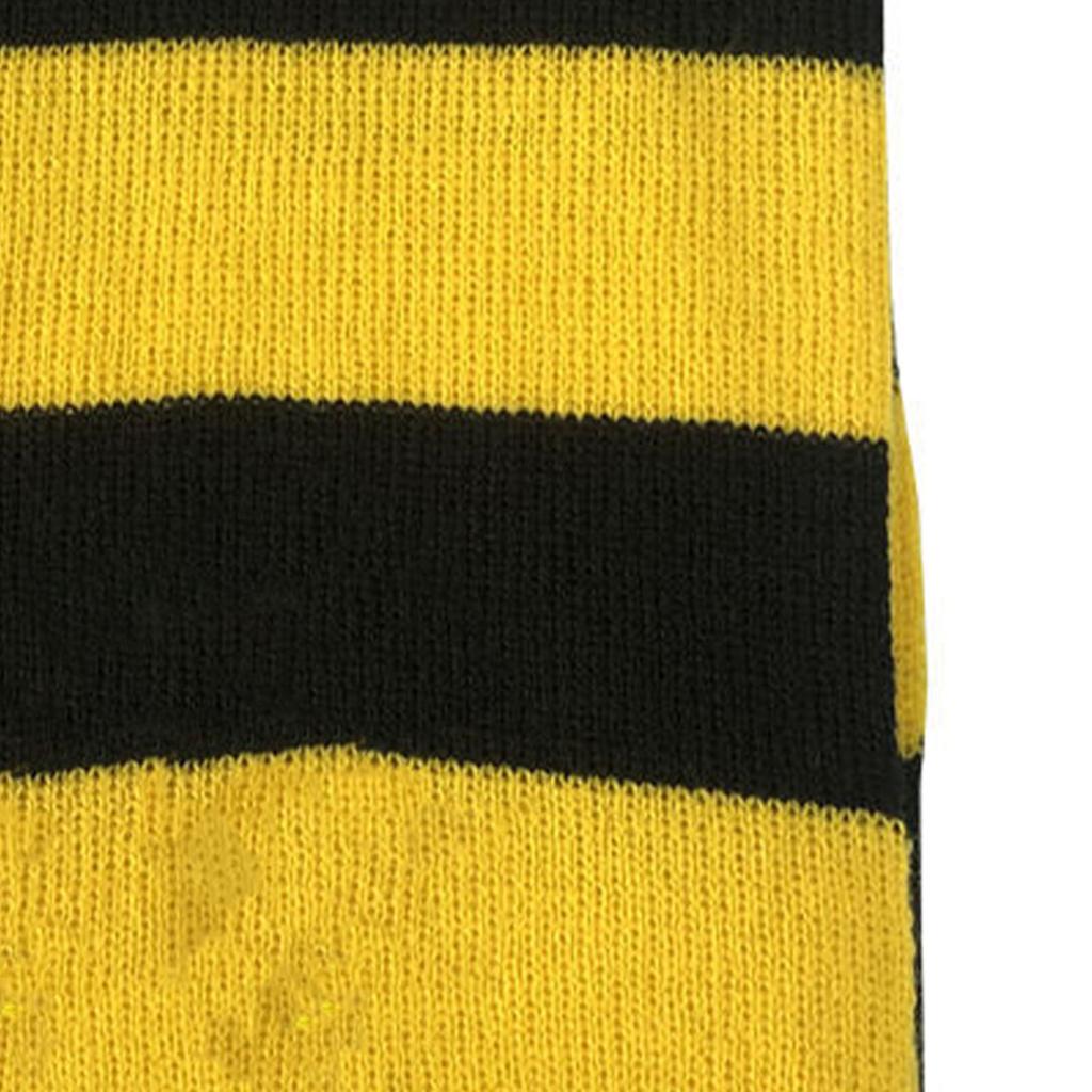 School Striped Scarf Yellow and Black Color Striped Print Soft Scarf for Boys Girls Winter