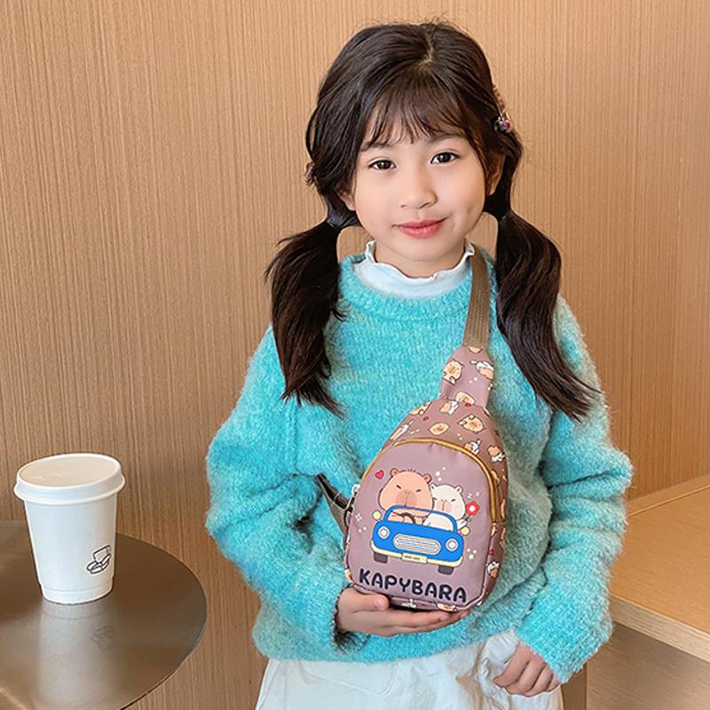 Сумка-мессенджер с изображением капибары, симпатичная кукольная сумка, многофункциональная сумка для хранения, кавайная сумка-мешок с изображением капибары, модная сумка через плечо, подарки