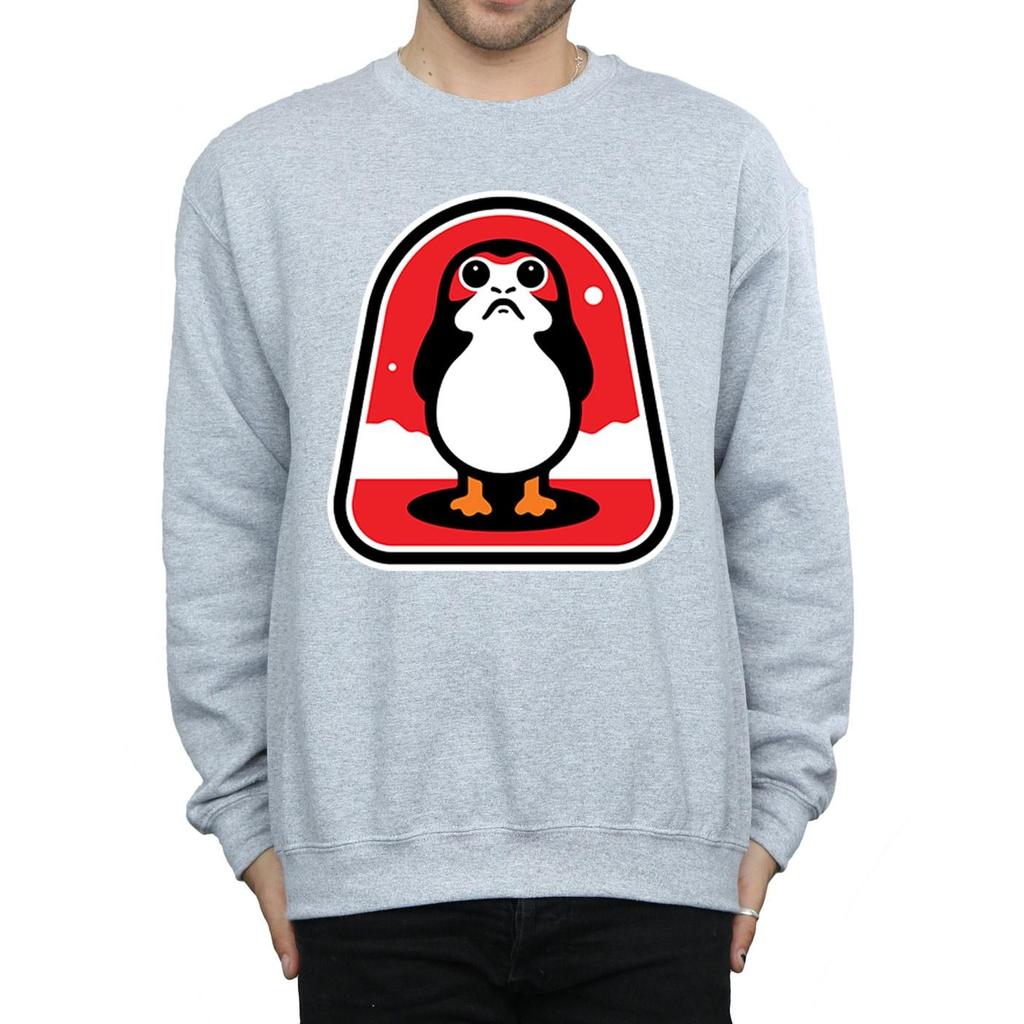 Star Wars Mens The Last Jedi Porgs Badge Sweatshirt