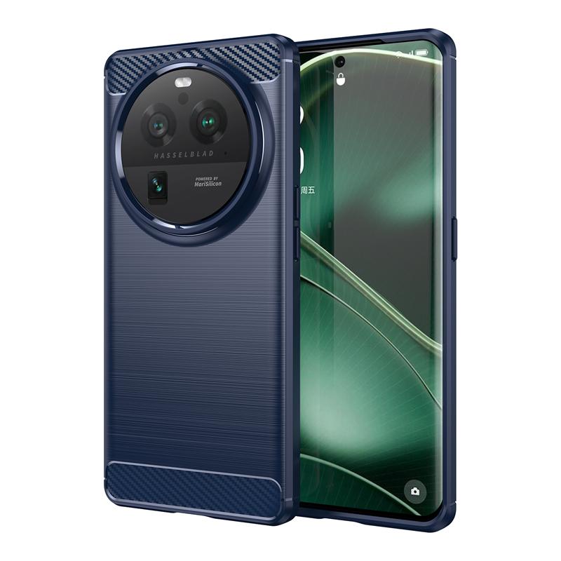 Для чехла Oppo Find X6 Pro Чехол для Oppo Find X6 Pro Бампер противоударный Мягкий силиконовый чехол из углеродного волокна для Oppo Find X6 Pro Чехол