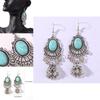 Bohemian Style Drop Earrings With Electroplated Oval Design For Female Accessories
