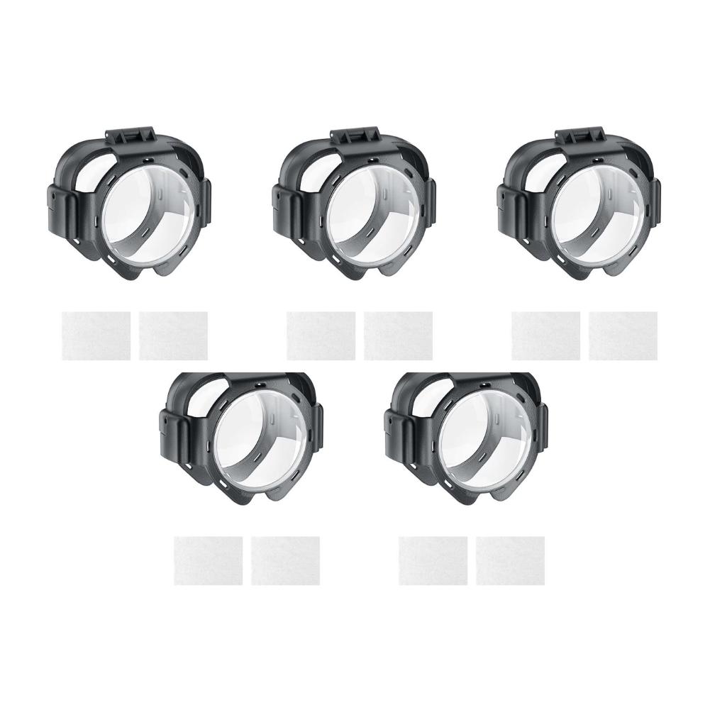 5-1PCS Optical Glass Lens Protective Cover for Insta360 X5 Camera Anti-Scratch Snap-on Lens Guard Camera Lens Accessories