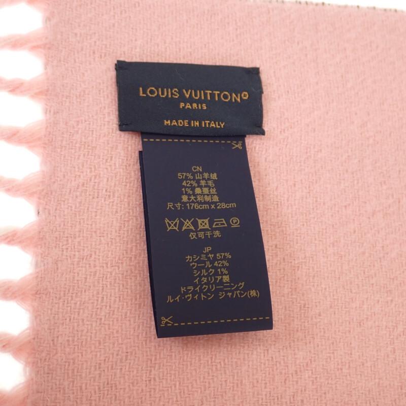Louis Vuitton M79402 Шарф Серый Роза кашемир/шерсть Женский