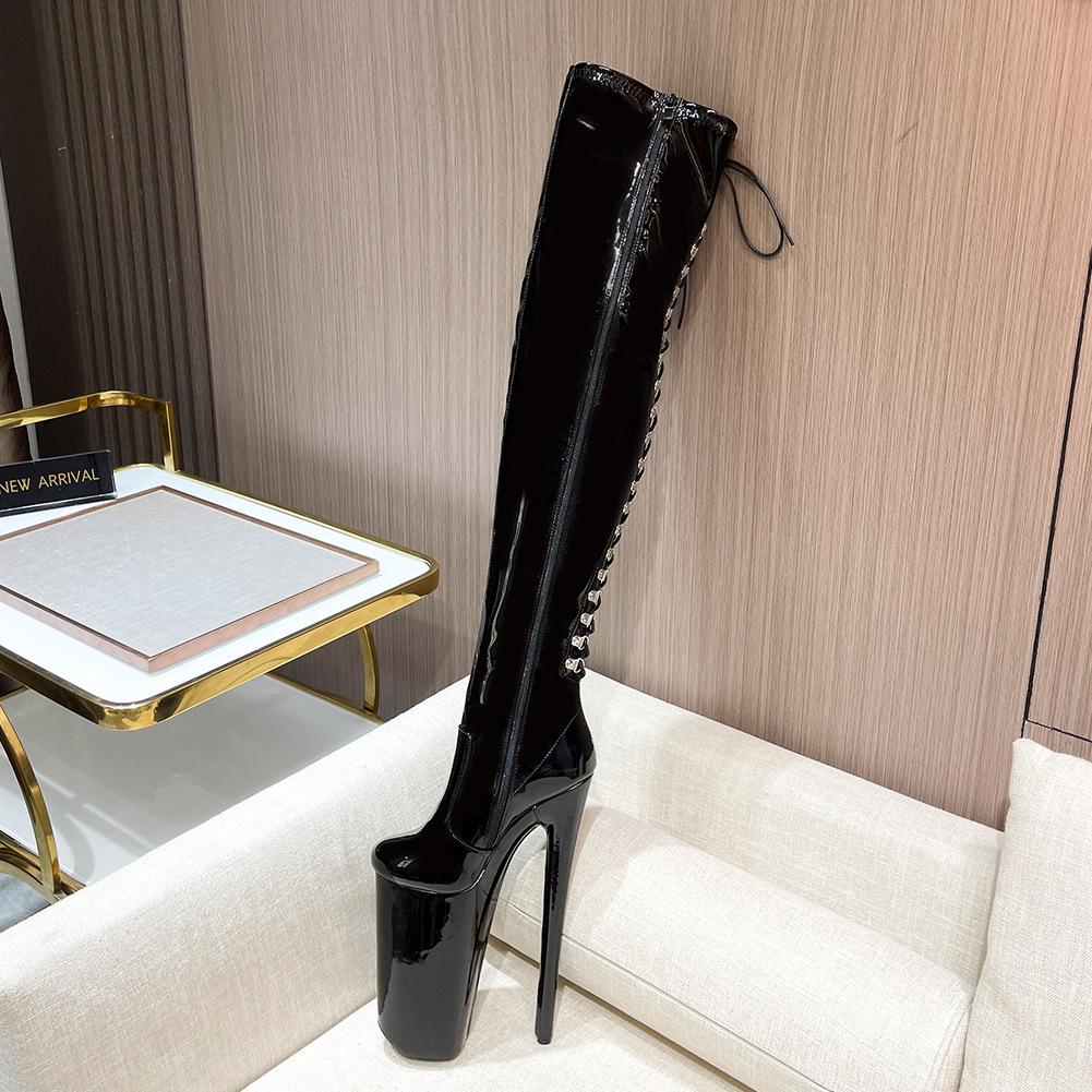 Женские сапоги на каблуке 26 см, обувь для танцев на пилоне, сапоги выше колена, зимние сапоги Superstar, клубная обувь
