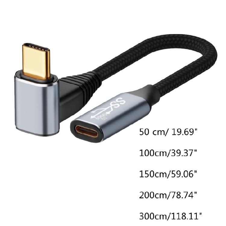 Кабель USB C - USB C 100 Вт Быстрая зарядка C Быстрая зарядка Угол 90° 4K/60 Гц
