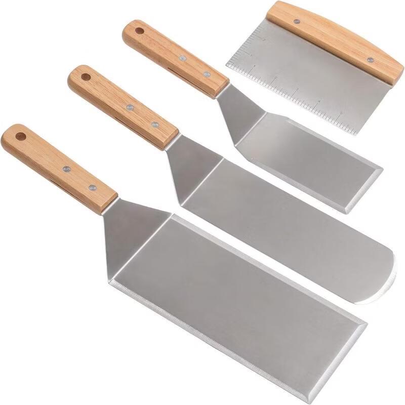 SMVP Stainless Steel Large Square BBQ Spatula Set
