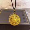Вьетнамский песочный золотой компас Восьми сокровищ, кулон на цепочке для свитера для мужчин и женщин.