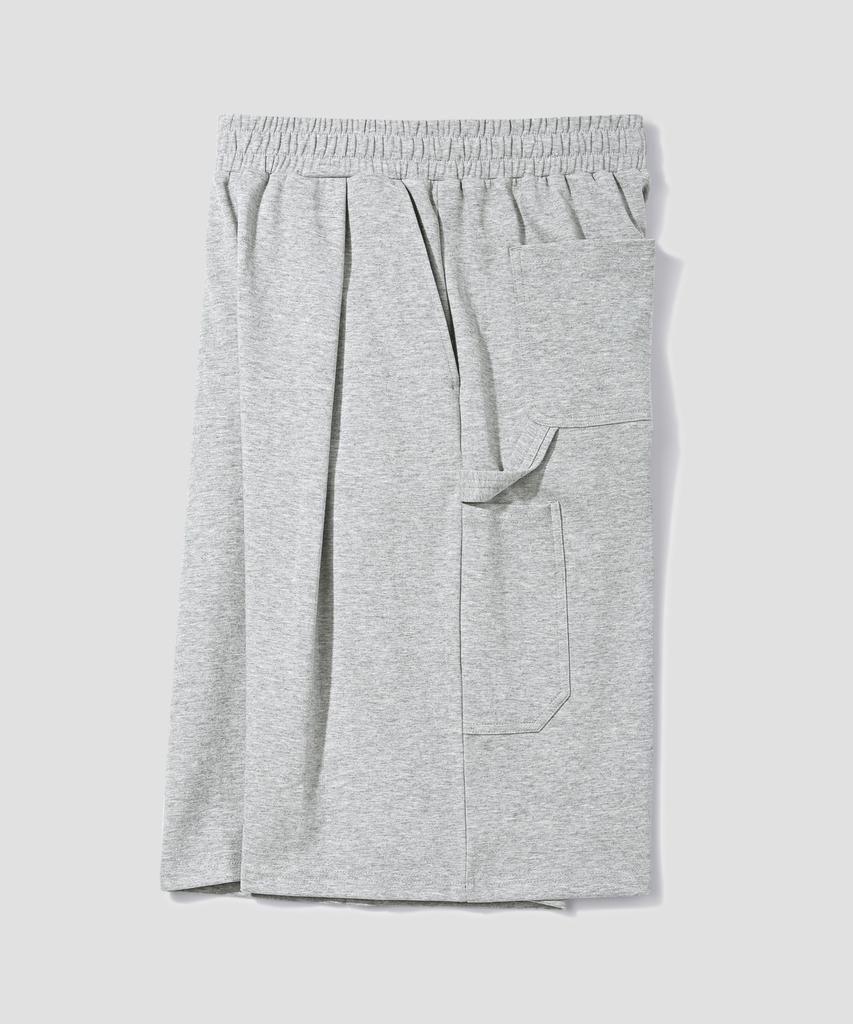 AGOD One-Pleat Carpenter Sweat Bermuda Shorts [Grey]