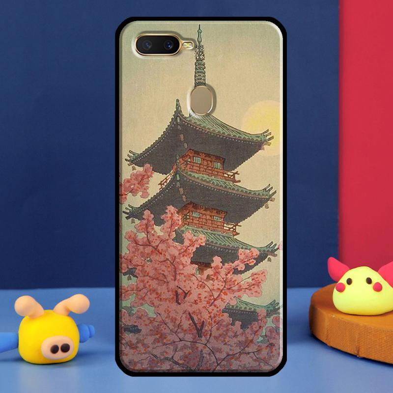 Японский стиль Искусство Чехол для Oppo A16 A76 A96 A58 A78 A98 A5 A9 A91 A15 A17 A77 A52 A72 A74 A94 A54S A57S Чехол