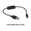 USB Type C Charger Cable With Switches USB A To Type C Power Cable for 5V Devices Like Fan, Lamp, and LED Strips