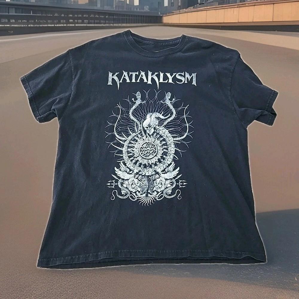 Футболка Kataklysm Band двусторонняя черная, полный размер, Рождество BT2052, унисекс