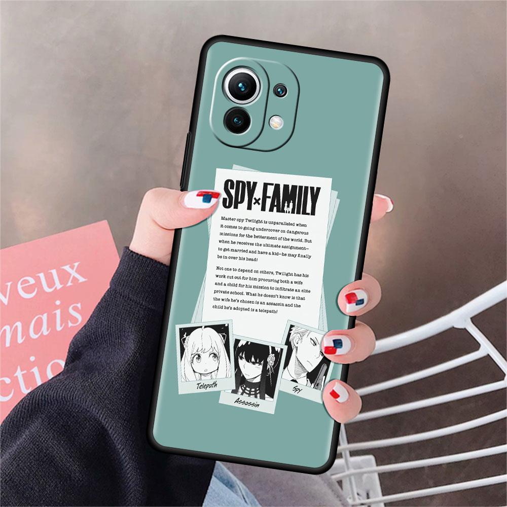 SPY×FAMILY Аниме Чехол для Xiaomi Mi 11 Lite 5G NE 11T Pro 10T 9T Note 10 12 12X 12S Ultra Мягкий Силиконовый Чехол для Телефона
