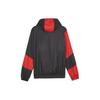 Puma Acm Prematch Color Block Повседневная тканая куртка на молнии Мужская куртка Черный Красный 774026-01