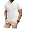 Summer Polo Shirt New Knit Shirt Half Zipper Solid Color Short Sleeve Men'S Sports Polo Shirt Man