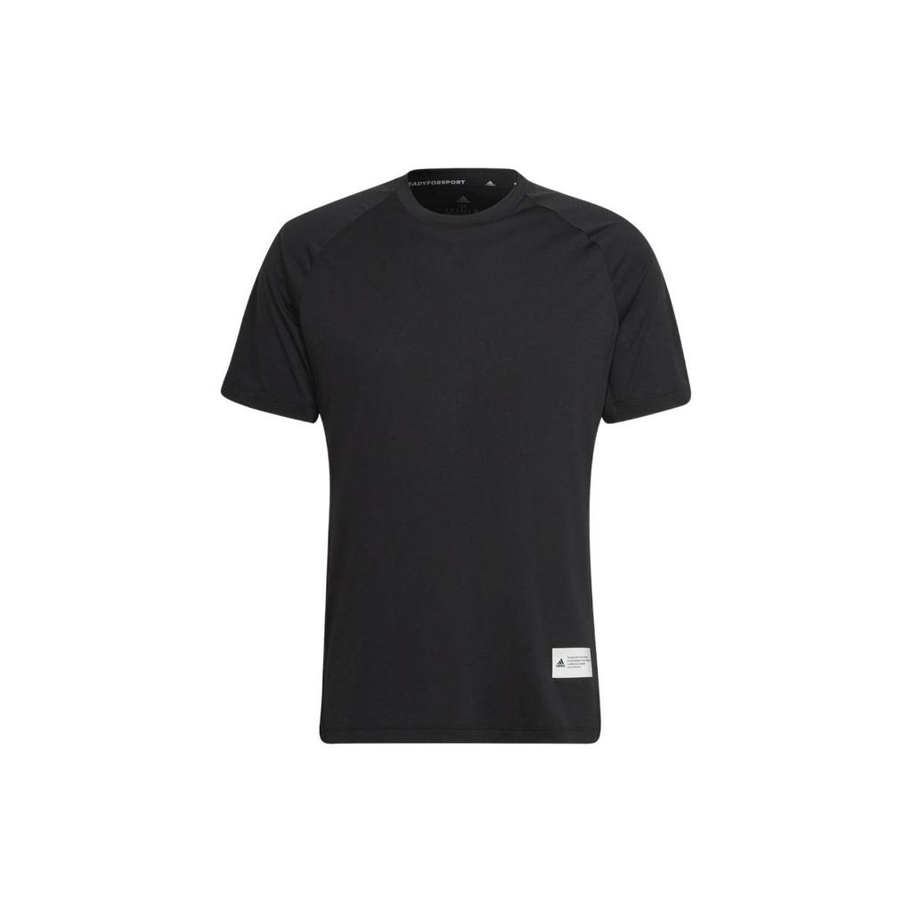 Adidas T Shirts Men's Black Crew Neck Moderate Straight Fit HC4212