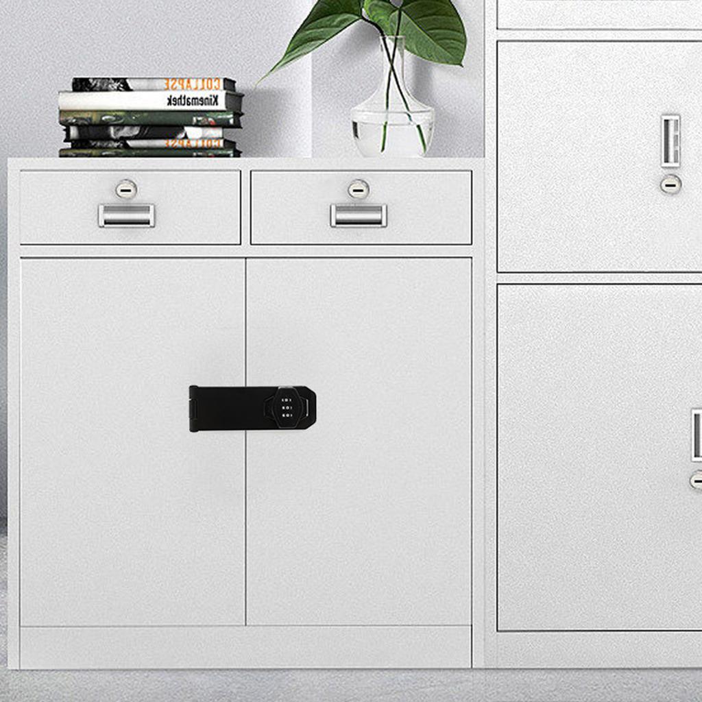 3-значный кодовый замок Пароль Безопасность Шкаф Навесные замки Замок для картотечного шкафа из алюминиевого сплава Противоугонный замок для ящика