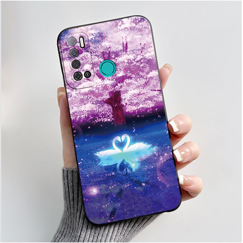 Для Tecno Pouvoir 4 Pro LC8 Чехол Эстетичный Милый Кот Ударопрочный Силиконовый Мягкий ТПУ Чехол Для Tecno Pouvoir 4 Чехол LC7 Оболочка Funda