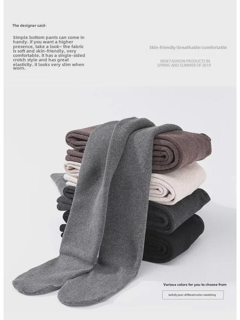 Весенне-осенние хлопковые полосатые леггинсы и зимние бархатные плотные колготки (150г/350г/220г)