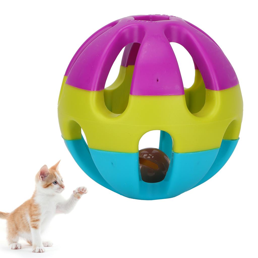 NonToxic Plastic Cat Chasing Rattle Interactive Toy Catching Ball with Bell Pet Supplies