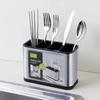 Stainless Steel Kitchen Utensil Holder Large Capacity Cooking Tool Tray Shelf Box