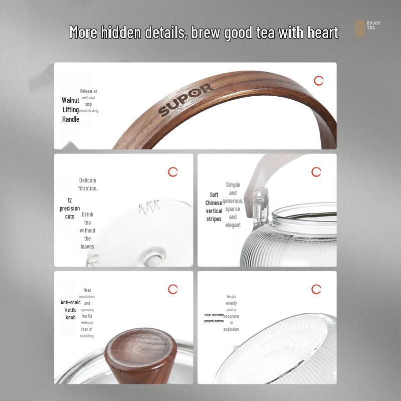 SUPOR Heat-Resistant Glass Teapots & Tea Sets