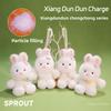 Cute Rabbit Plush Toy Keyring With Soft Fabric Material For Daily Use And Decorations