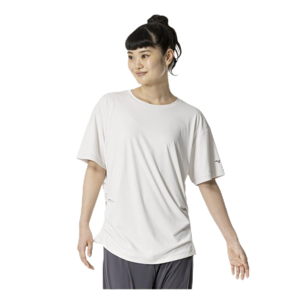 Mizuno Stretch Smooth Training Short UV White 32MAB870 Women's T-Shirt, Sleeve, Protection, Sand,