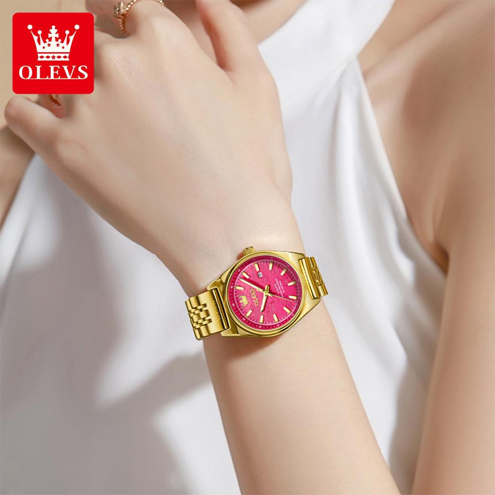 Watches Woman Elegant Quartz Watch Waterproof Luminous Stainless Steel Date Watches Woman Bracelet Gifts Box