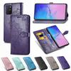 Подходит для мобильного телефона Samsung A91 кожаный чехол A71 тисненый кошелек с держателем для карт защитный чехол A81 противоударный чехол
