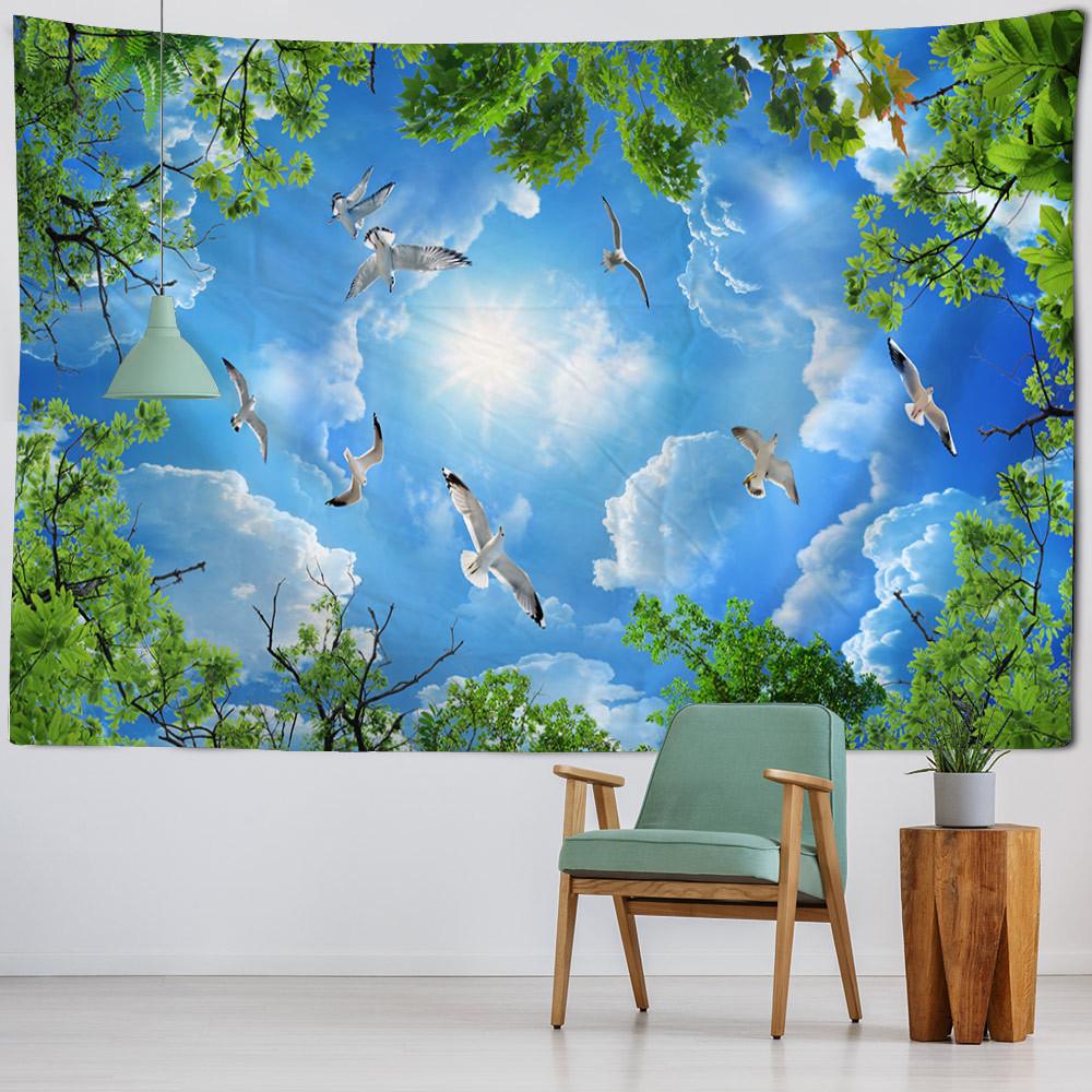 Красивый природный пейзаж гобелен настенный пляжный ковер для пикника кемпинг палатка спальный коврик украшение дома