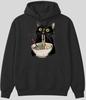 Noodle Ramen Cat Foodie Lover Black Cat Unisex Sweatshirt Hoodie