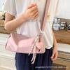 Korean Version of Casual Canvas Bag Women's 2025 New Niche Design Messenger Bag Small Fresh and Cute Commuter Armpit Bag