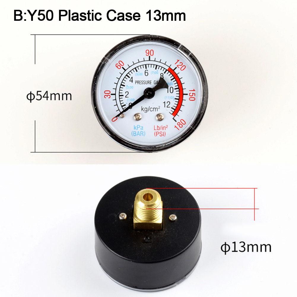 1pc Pressure Gauge For Air Compressor Power Tools Replacement Accessories Y40 Y50 0-180PSI Water Liquids Meter Pressure Gauge
