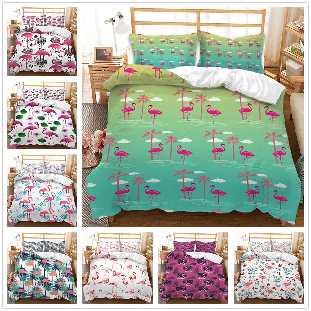 Bed Three-Piece Quilt Cover Ins Wind Animal Pattern Print Kit Home Textile Skin
