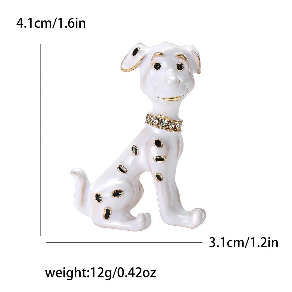 Мультяшная полная эмаль пятнистая собака брошь милая женская одежда корсаж украшение булавка