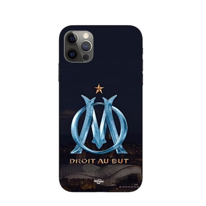 Чехол - Maniacase - iPhone 14 Pro - Логотип OM синий и золотой - Силикон - Мягкий