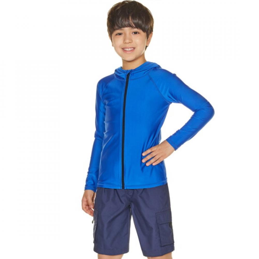 Tesla Kids Junior Zip Up Rash Guard Swimsuit Tm Bsz15