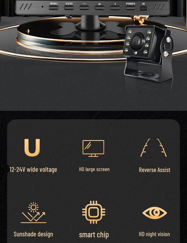 Монитор заднего вида для грузовика HD с ночным видением и системой записи с двойной/четверной камеры