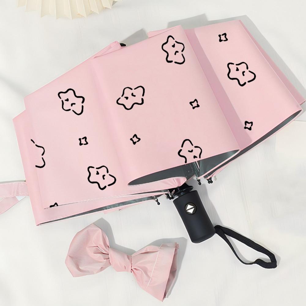 Fully Automatic Portable Folding Umbrella Cartoon Pattern Dual Use Umbrella Travel