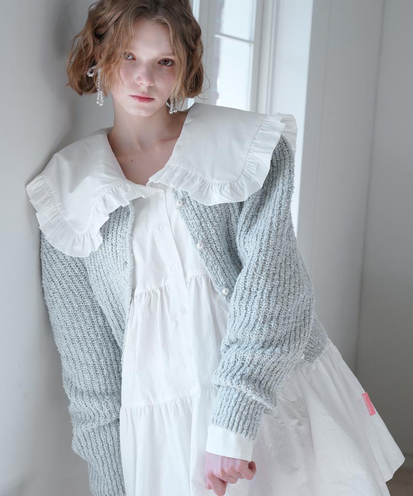 SWEET BITTER Volume Puff Cardigan_Mint