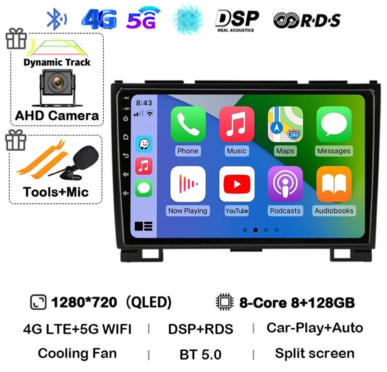 Android 14 Carplay Auto 360 Camera для Great Wall Haval Hover H5 H3 2011-2016 Автомобильный Радио Мультимедийный Плеер GPS Навигация Стерео