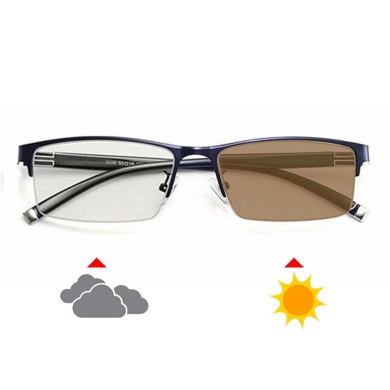 Мужские деловые фотохромные очки для близорукости Женские ретро классические очки Диоптрии от 0 до -6.0 Модные трендовые очки для близи