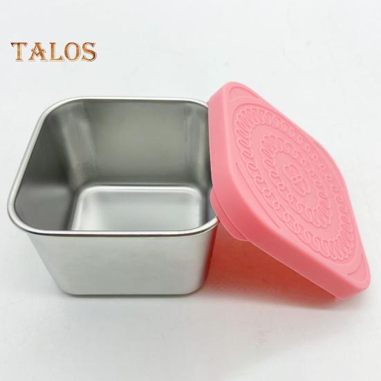 1 комплект, герметичный портативный контейнер для хранения продуктов из нержавеющей стали с силиконовой крышкой для офисных путешествий, 1 комплект